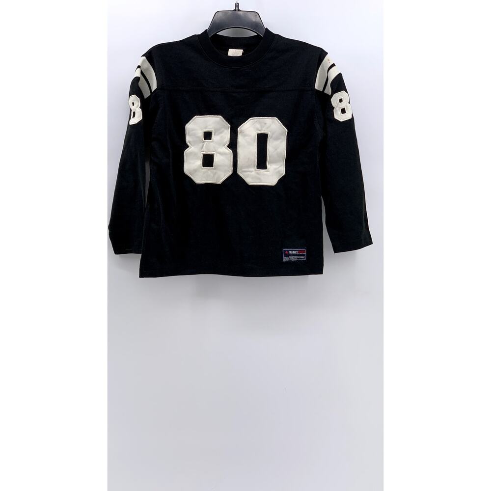 OLD NAVY Women's Black-White 80 Short Sleeve Cropped Jersey SZ 8